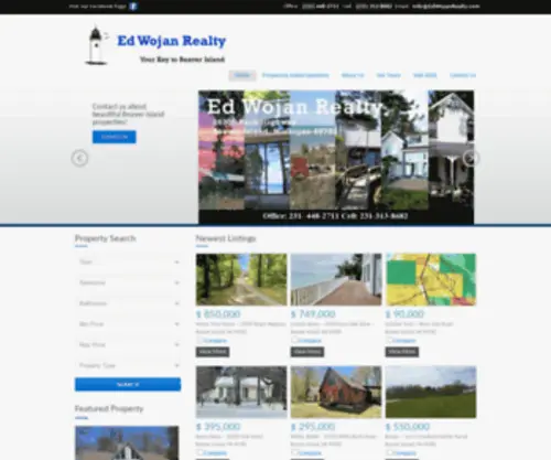 Edwojanrealty.com(Ed Wojan Realty Beaver Island Michigan) Screenshot