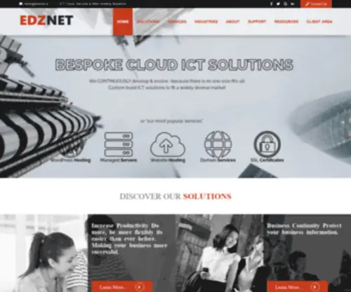 Edznet.com(Bespoke Cloud Information & Communications Technology Solutions) Screenshot