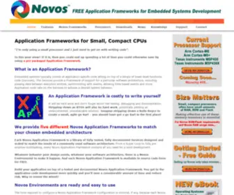 EE-Novos.com(Application Frameworks for Small CPUs) Screenshot