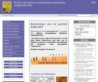 EEbi.net(Le Portail des Eglises Evangéliques Baptistes Indépendantes) Screenshot