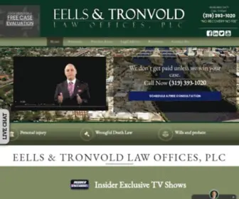 EEllsandtronvold.com(Iowa City Accident Attorneys) Screenshot