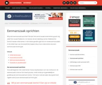EEnmanszaakoprichten.nl(Eenmanszaak oprichten) Screenshot