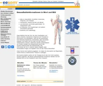 EEsom.com(Gesundheit, Krankheiten, Prävention verständlich fü den Laien erklärt) Screenshot