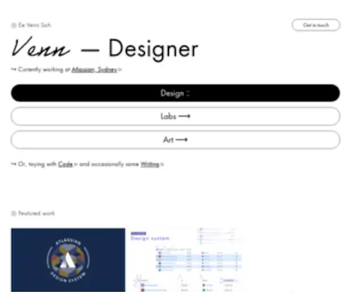 EEvennsoh.com(I am a senior interaction designer with a formal education in Computer Science (HCI)) Screenshot