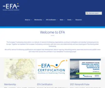 Efa-Net.eu(European Fundraising Association) Screenshot