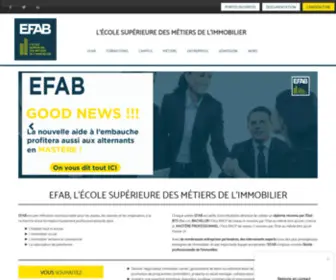 Efab.fr(École Supérieure des Métiers de l'Immobilier) Screenshot