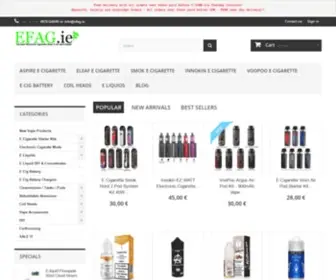 Efag.ie(Irish vape online shop with E Cigarette starter kits) Screenshot