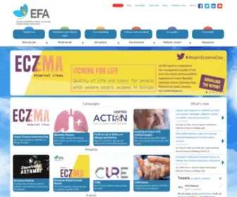 Efanet.org(European Federation of Allergy and Airways Diseases Patients' Associations (EFA)) Screenshot