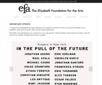 Efanyc.org(The Elizabeth Foundation for the Arts) Screenshot