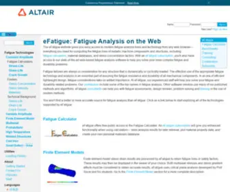 Efatigue.com(Fatigue Analysis on the Web) Screenshot