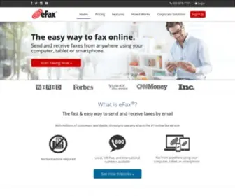 Efax.ca(Online Fax) Screenshot