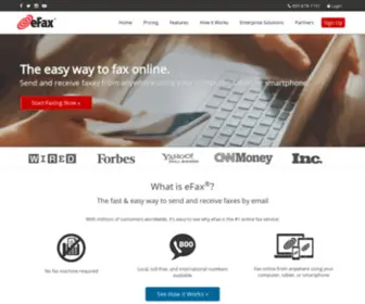 Efaxaffiliate.com(Fax online with eFax) Screenshot