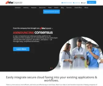 Efaxcorporate.com(Cloud Fax) Screenshot