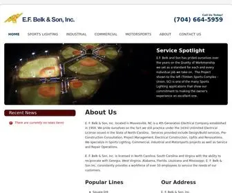 Efbelkelectric.com(Belk & Son Electric) Screenshot