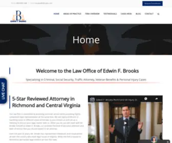 Efbrooks.com(Star Reviewed Traffic Attorney Richmond VA) Screenshot