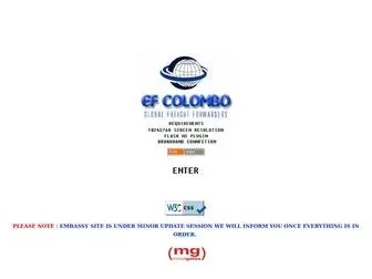 Efcolombo.com(Embassy Logistics Colombo (Pvt) Ltd) Screenshot