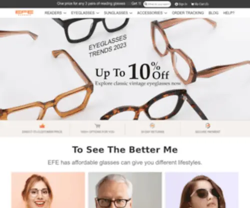 Efeglasses.com(Buy Best Eyeglasses Online at Affordable Price) Screenshot