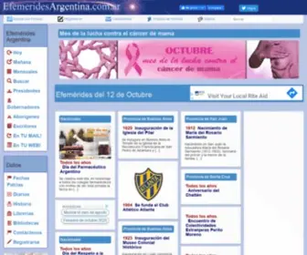 Efemeridesargentina.com.ar(Efemerides Argentina) Screenshot