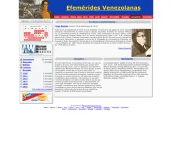 Efemeridesvenezolanas.com(Efemérides) Screenshot