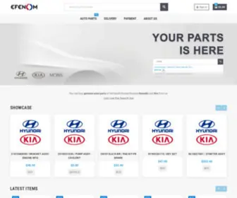 Efenom.com(Hyundai and Kia genuine auto parts from Korea) Screenshot