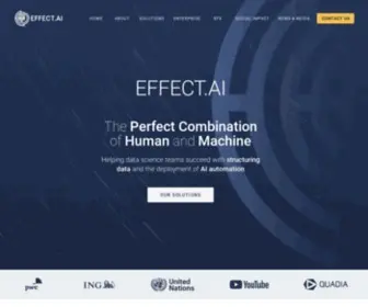 Effect.ai(Artificial and Human Intelligence to structure high) Screenshot