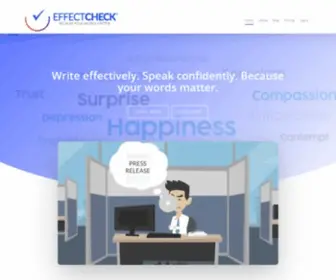 Effectcheck.com(What effect do your words have) Screenshot