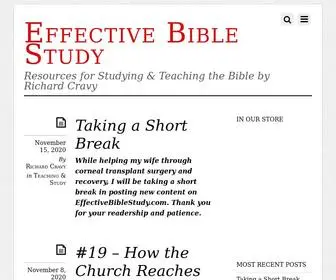 Effectivebiblestudy.com(Resources for Studying & Teaching the Bible by Richard Cravy) Screenshot