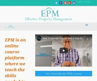 Effectivepropertymanagement.com(Effective Property Management Online Courses is an online education marketplace with a variety of lectures) Screenshot