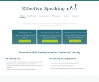 Effectivespeaking.co.nz(Presentation skills training course specialists running public and in) Screenshot