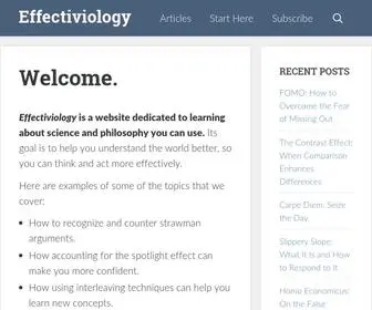 Effectiviology.com(Science and philosophy you can use) Screenshot