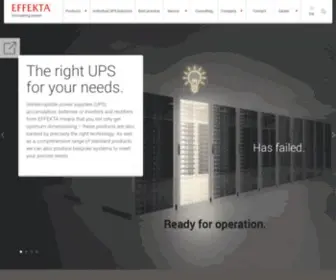 Effekta.com(Wir sind führender Hersteller für unterbrechungsfreie Stromversorgungen (USV)) Screenshot