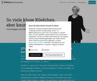 Effektiveraltruismus.de(Gutes besser tun) Screenshot