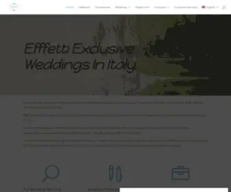 Efffetti.com(Luxury Weddings & Events in Italy) Screenshot