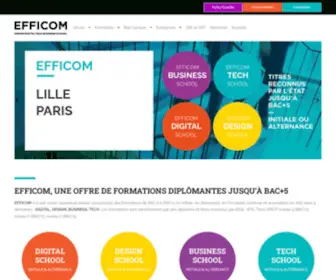 Efficom-Lille.fr(6 filières SUP’ diplômantes de BAC à BAC) Screenshot