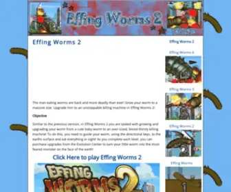 Effingworms2.com(Effing Worms 2) Screenshot