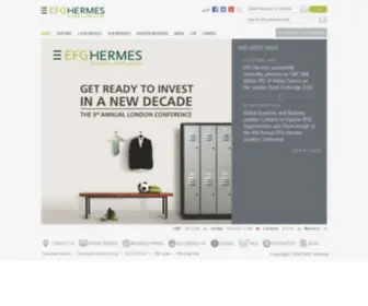 EFG-Hermes.com(Leading Financial Services Corporation in Frontier Emerging Markets) Screenshot