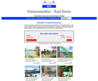 EFG-Immo.com(Immobilie Hotel Farm Solarpark Windfarm kaufen) Screenshot