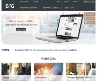Efginternational.com(EFG International) Screenshot