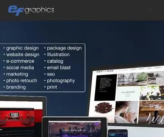 Efgraphics.com(Ef graphics provides complete graphic design and web design services to clients worldwide) Screenshot