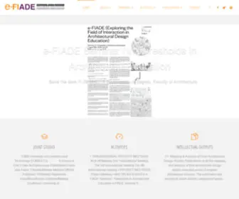 Efiade.org(Exploring the Field of Interaction in Architectural Design Education) Screenshot