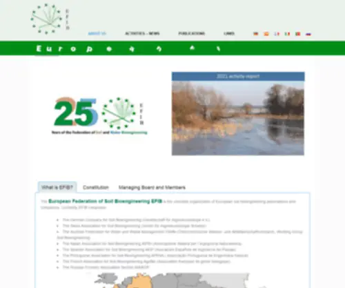 Efib.org(European Federation for Soil Bioengineering) Screenshot