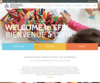 Efiktm.com(Ecole Française Internationale de Katmandou) Screenshot