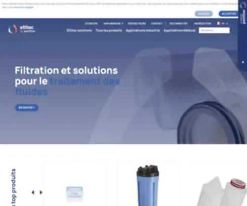 Efiltec.com(Efiltec solutions) Screenshot