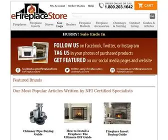 Efireplacestore.com(The #1 Fireplace Store) Screenshot