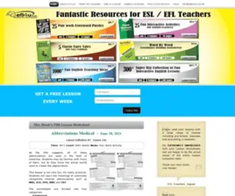 EFL4U.com(ESL FUN English Teaching Lesson Worksheets) Screenshot