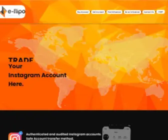 Eflipo.com(Buy and sell authentic social accounts. e) Screenshot