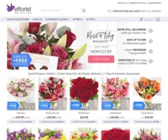 Eflorist.co.uk(Send flowers online before 3pm Mon) Screenshot
