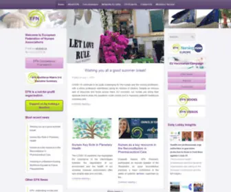 Efnweb.be(European Federation of Nurses Associations) Screenshot