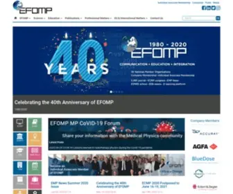 Efomp.org(European Federation of Organisations for Medical Physics) Screenshot
