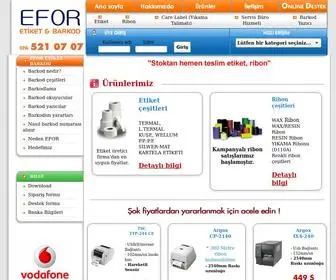 Eforetiket.com(Efor Etiket Barkod Sistemleri) Screenshot